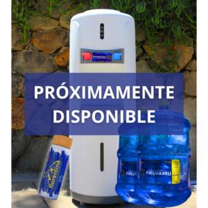 1 DISP DE PEDESTAL + 2 BIDONES CON RECARGAS DE 20lts + 1 BOTELLA TÉRMICA 500ML.